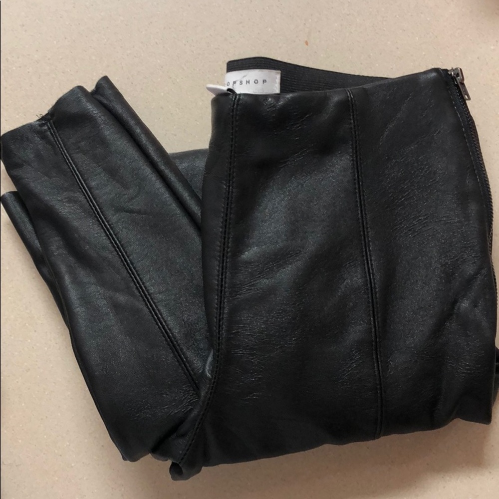 Top shop faux leather leggings